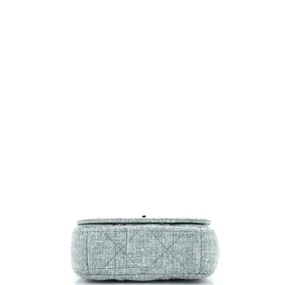 Christian Dior Caro Bag Macrocannage Quilt Linen Small Green - Picture 4 of 6